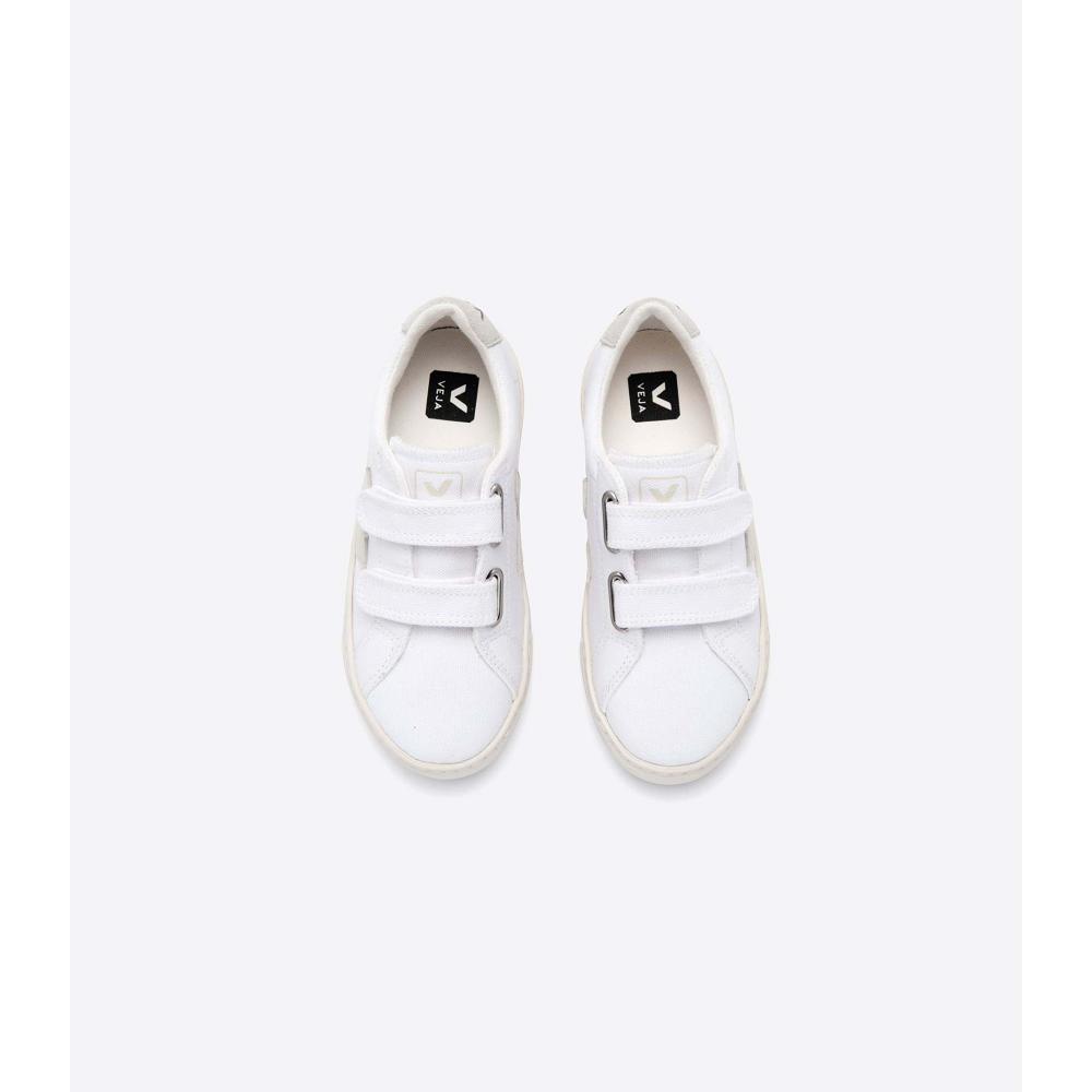 Veja ESPLAR CANVAS Kids' Sneakers White/Beige | CA 818QMA